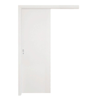 Kit Porta de Correr Interna Pinhal 10 a 15 cm, Branco Acabado, 213 x 70 cm