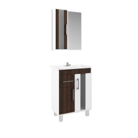 Conjunto de Banheiro São João Lisboa, Branco e Castaine, 60 cm