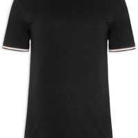 Camiseta Masculina Manga Curta Logo Estampado Thompson - Preto