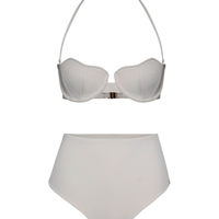Calcinha biquíni Hot Pant Conchas - Off White