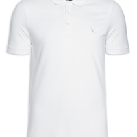 Polo Masculina Piquet Clássica - Off White