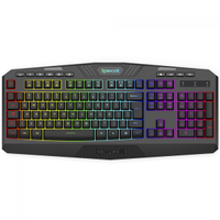 Teclado Membrana Redragon Harpe RGB S/Fio Preto