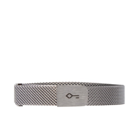 Pulseira Masculina Imã De Malha De Aço - Prata
