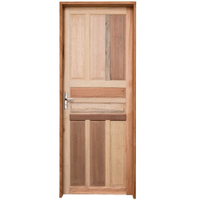 Kit Porta de Madeira Mista Grantok M09 Externa, Abertura à Direita 213x96 cm