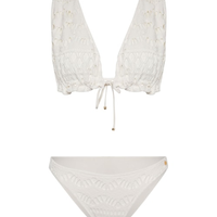 Top biquíni Halter Magnólia Off White