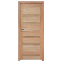 Kit Porta de Madeira Eucalipto Rondosul P28 Externa, Abertura à Direita 213x85 cm
