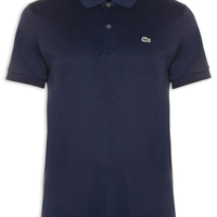 Polo Masculina Regular Fit Em Algodão Pima - Azul