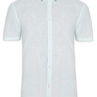 Camisa Masculina Algodão Tinturada - Azul