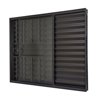 Janela Veneziana de Alumínio Ramassol com grade Ultra CG3F 0706 Preto, 120 x 100 cm