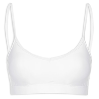 Top Alça Reta Liso - Branco
