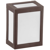 Arandela de Parede Dital Onix 20W, Retangular Marrom