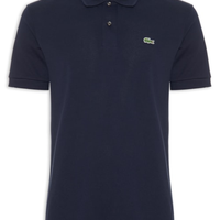Polo Masculina L.12.21 Classic Fit Em Piquet De Algodão Orgânico - Azul