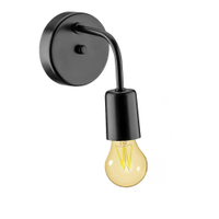 Arandela de Parede Dital Panamera Preta com Lâmpada de LED Âmbar 4W, Bivolt