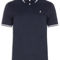 Polo Masculina Interlock - Azul