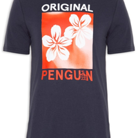Camiseta Masculina Hibisco - Azul