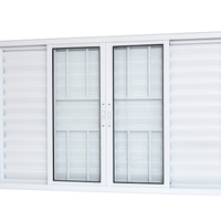 Janela de Alumínio Ramassol Brize Veneziana com Grade 31116, Branco, 150 x 100 cm