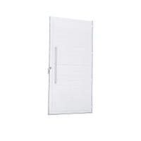 Porta de Alumínio Externa Ramassol Cristal Lambri sem Guarnição, Abertura à Direita, 210 x 100 cm