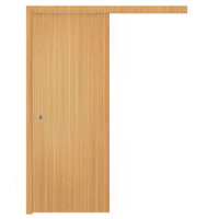 Kit Porta de Correr Interna Pinhal 15 a 20 cm, Freijo Médio, 214 x 75 cm