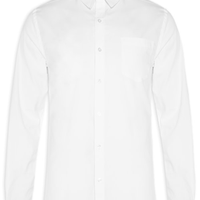 Camisa Masculina Casual Slim Fit Tricoline - Branco