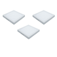 Kit 3 Painéis Plafon LED de Sobrepor 21,8 cm Modaza Quadrado 18W, Branco 6500K