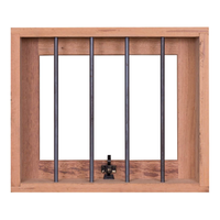 Janela de Madeira Angelim Rondosul Maxim-Ar com Grade MP60 60 x 60 cm