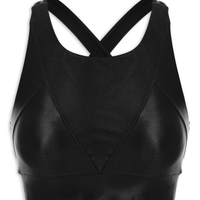 Top Alça Cruzada Liso - Preto