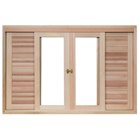 Janela de Madeira Eucalipto Rondosul Veneziana EWK362 , 180 x 120 cm