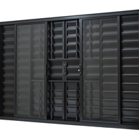 Janela Veneziana de Alumínio com grade Ramassol Ultra CG6F 0713 Preto, 150 x 100 cm