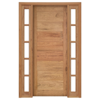 Kit Porta de Madeira Angelim Rondosul P07 Externa, Abertura à Esquerda 213x134 cm