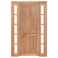 Kit Porta de Madeira Eucalipto Rondosul P13 Externa, Abertura à Direita 213x134 cm