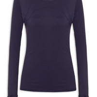 Camiseta Feminina Manga Longa Lisa - Azul