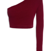 Top Tricot Ombro Só - Vinho
