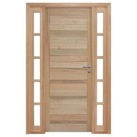 Kit Porta de Madeira Eucalipto Rondosul P28 Externa, Abertura à Esquerda 213x144 cm