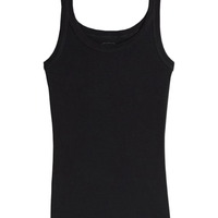 Blusa Regata De Algodão Supima - Preto