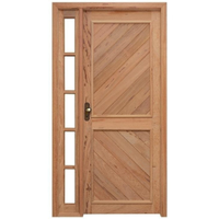 Kit Porta de Madeira Angelim Rondosul P12 Externa, Abertura à Direita 213x119 cm