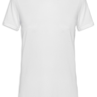 Camiseta Feminina Manga Curta Lisa - Branco