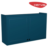 Armário Aéreo de Cozinha 2 Portas Herval Liz, Azul 120 cm