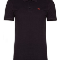 Polo Masculina Levi´s Housemark Classic Fit HM Com Logo - Preto