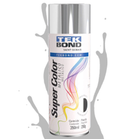 Tinta Spray Tekbond Super Color Metálico, Interno e Externo, Cromado 350 ml