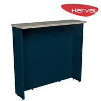 Bancada de Cozinha Herval Liz, Azul e Off White 120 cm