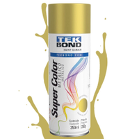 Tinta Spray Tekbond Super Color Metálico, Interno e Externo, Dourado 350 ml