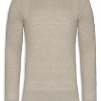 Sueter Masculino Manga Longa Mix Wool Cashmere - Bege
