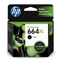 Cartucho de Tinta HP 664 XL 8,5ml Preto - F6V31AB