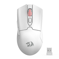 Mouse Gamer Redragon Fyzu Pro 26000 DPI 6 Botões Pixart PAW3395 - Branco