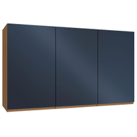 Armário Aéreo de Cozinha Kappesberg 3 Portas Ciela, Canela e Azul 120 cm