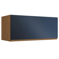 Armário Aéreo de Cozinha Kappesberg 1 Porta Ciela, Canela e Azul 80 cm