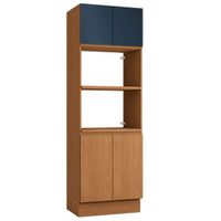 Torre-Quente para Cozinha Kappesberg 4 Portas Ciela R630, Canela e Azul 70 cm