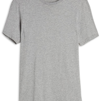 Camiseta De Manga Curta Gola De Algodao Supima® - Cinza