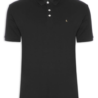 Polo Piquet Pima Continua - Preto