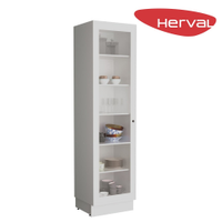 Cristaleira com Vidro 1 Porta Herval Liz, Branco 60 cm